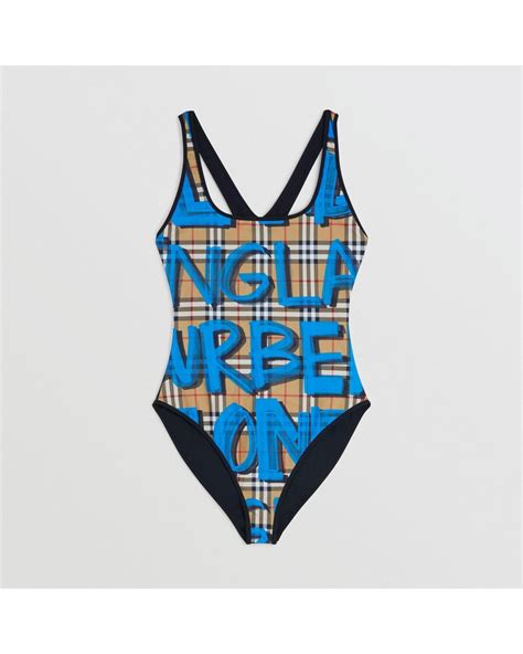 burberry blue swimsuit|Burberry swimsuits for women.